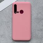 For Huawei nova 5i Shockproof Frosted TPU Protective Case(Pink) - 1