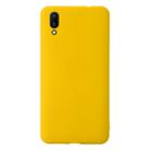 For Vivo X21 Shockproof Frosted TPU Protective Case(Yellow) - 1