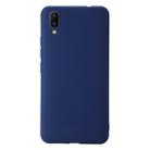 For Vivo X21 Shockproof Frosted TPU Protective Case(Dark Blue) - 1
