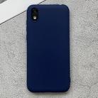 For Huawei Honor Play 3e Shockproof Frosted TPU Protective Case(Dark Blue) - 1