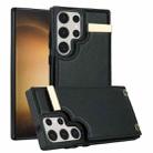 For Samsung Galaxy S23 Ultra 5G Metal Buckle Card Slots Phone Case(Black) - 1