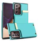 For Samsung Galaxy Note20 Ultra Metal Buckle Card Slots Phone Case(Green) - 1