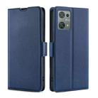 For Blackview Oscal C30 Ultra-thin Voltage Side Buckle Horizontal Flip Leather Phone Case(Blue) - 1