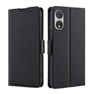 For CUBOT P60 Ultra-thin Voltage Side Buckle Horizontal Flip Leather Phone Case(Black) - 1