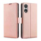For CUBOT P60 Ultra-thin Voltage Side Buckle Horizontal Flip Leather Phone Case(Rose Gold) - 1