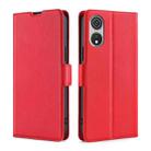 For CUBOT P60 Ultra-thin Voltage Side Buckle Horizontal Flip Leather Phone Case(Red) - 1
