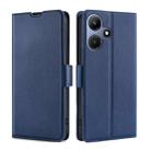 For Infinix Hot 30i 4G Ultra-thin Voltage Side Buckle Horizontal Flip Leather Phone Case(Blue) - 1