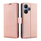 For Infinix Hot 30i 4G Ultra-thin Voltage Side Buckle Horizontal Flip Leather Phone Case(Rose Gold) - 1