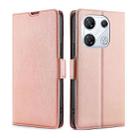 For Infinix GT 10 Pro 5G Ultra-thin Voltage Side Buckle Horizontal Flip Leather Phone Case(Rose Gold) - 1