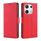 For Infinix GT 10 Pro 5G Ultra-thin Voltage Side Buckle Horizontal Flip Leather Phone Case(Red) - 1