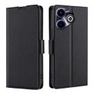For Infinix Hot 40i Ultra-thin Voltage Side Buckle Horizontal Flip Leather Phone Case(Black) - 1