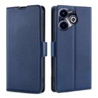For Infinix Hot 40i Ultra-thin Voltage Side Buckle Horizontal Flip Leather Phone Case(Blue) - 1