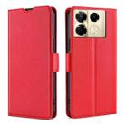 For Infinix Note 40 Pro 4G Ultra-thin Voltage Side Buckle Horizontal Flip Leather Phone Case(Red) - 1