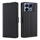 For Infinix Note 40 5G Ultra-thin Voltage Side Buckle Horizontal Flip Leather Phone Case(Black) - 1