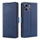 For Infinix Hot 50i 4G Ultra-thin Voltage Side Buckle Horizontal Flip Leather Phone Case(Blue) - 1