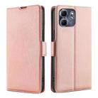 For Infinix Hot 50i 4G Ultra-thin Voltage Side Buckle Horizontal Flip Leather Phone Case(Rose Gold) - 1