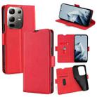 For Infinix Note 50x 5G Ultra-thin Voltage Side Buckle Horizontal Flip Leather Phone Case(Red) - 1