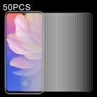 For Vivo S1 Pro 50 PCS Half-screen Transparent Tempered Glass Film - 1