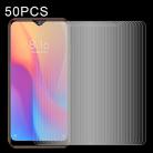 For Xiaomi Redmi 8A 50 PCS Half-screen Transparent Tempered Glass Film - 1