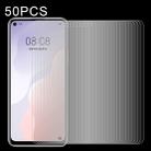 For Huawei nova 7 SE / 7 SE 5G Youth 50 PCS Half-screen Transparent Tempered Glass Film - 1