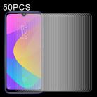 For Xiaomi Mi CC9e 50 PCS Half-screen Transparent Tempered Glass Film - 1