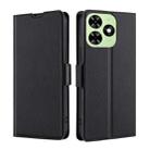 For Tecno Spark Go 2024 Ultra-thin Voltage Side Buckle Horizontal Flip Leather Phone Case(Black) - 1