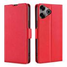 For Tecno Pova 6 Pro 5G Ultra-thin Voltage Side Buckle Horizontal Flip Leather Phone Case(Red) - 1