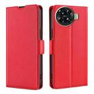 For Tecno Spark 20 Pro+ 4G Ultra-thin Voltage Side Buckle Horizontal Flip Leather Phone Case(Red) - 1