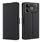 For Tecno Pova 6 5G Ultra-thin Voltage Side Buckle Horizontal Flip Leather Phone Case(Black) - 1