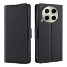 For Tecno Camon 30 Ultra-thin Voltage Side Buckle Horizontal Flip Leather Phone Case(Black) - 1