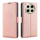 For Tecno Camon 30 Ultra-thin Voltage Side Buckle Horizontal Flip Leather Phone Case(Rose Gold) - 1