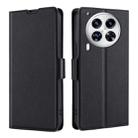 For Tecno Camon 30 Premier 5G Ultra-thin Voltage Side Buckle Horizontal Flip Leather Phone Case(Black) - 1