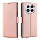 For Tecno Camon 30 Premier 5G Ultra-thin Voltage Side Buckle Horizontal Flip Leather Phone Case(Rose Gold) - 1