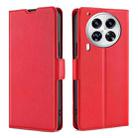 For Tecno Camon 30 Premier 5G Ultra-thin Voltage Side Buckle Horizontal Flip Leather Phone Case(Red) - 1
