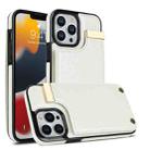 For iPhone 11 Pro Metal Buckle Card Slots Phone Case(White) - 1