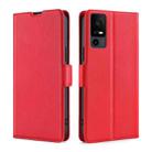 For TCL 40 XE 5G / 40X 5G T601D Ultra-thin Voltage Side Buckle Horizontal Flip Leather Phone Case(Red) - 1