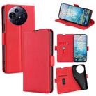 For TCL 50 NxtPaper 5G Ultra-thin Voltage Side Buckle Horizontal Flip Leather Phone Case(Red) - 1