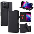 For TCL 503 4G Ultra-thin Voltage Side Buckle Horizontal Flip Leather Phone Case(Black) - 1