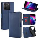 For TCL 503 4G Ultra-thin Voltage Side Buckle Horizontal Flip Leather Phone Case(Blue) - 1