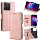 For TCL 503 4G Ultra-thin Voltage Side Buckle Horizontal Flip Leather Phone Case(Rose Gold) - 1