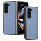 For Samsung Galaxy Z Fold5 Carbon Fiber Texture Back Cover Phone Case(Blue) - 1