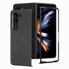 For Samsung Galaxy Z Fold5 Carbon Fiber Texture Back Cover Phone Case(Black) - 1