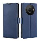 For Sharp Aquos R8 Pro SH-51D Ultra-thin Voltage Side Buckle Horizontal Flip Leather Phone Case(Blue) - 1