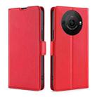 For Sharp Aquos R8 Pro SH-51D Ultra-thin Voltage Side Buckle Horizontal Flip Leather Phone Case(Red) - 1