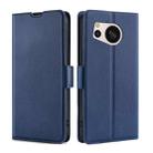 For Sharp Aquos Sense 8 Ultra-thin Voltage Side Buckle Horizontal Flip Leather Phone Case(Blue) - 1