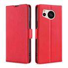 For Sharp Aquos Sense 8 Ultra-thin Voltage Side Buckle Horizontal Flip Leather Phone Case(Red) - 1