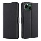 For Sharp Aquos R9 Ultra-thin Voltage Side Buckle Horizontal Flip Leather Phone Case(Black) - 1