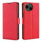 For Sharp Aquos R9 Ultra-thin Voltage Side Buckle Horizontal Flip Leather Phone Case(Red) - 1