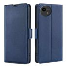 For Sharp Aquos Wish4 Ultra-thin Voltage Side Buckle Horizontal Flip Leather Phone Case(Blue) - 1