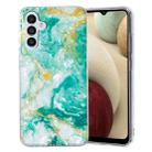 For Samsung Galaxy A13 5G IMD Shell Pattern TPU Phone Case(Green Marble) - 1